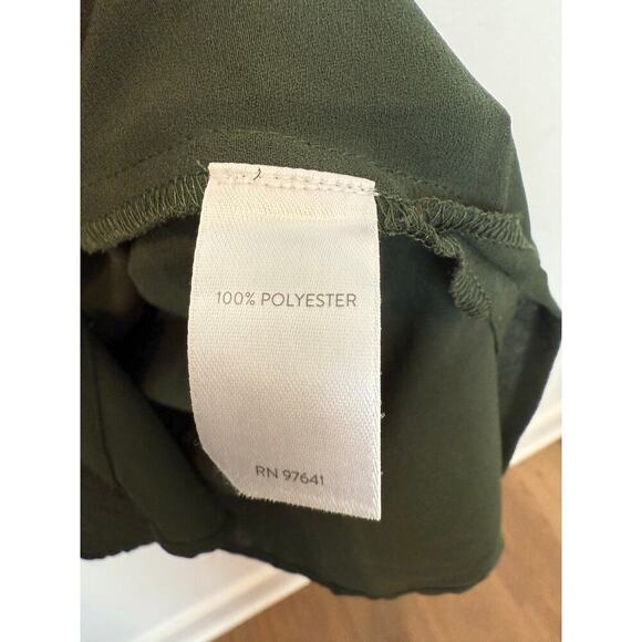 J. Jill Olive Green Oversized Button Up‎ Shirt Layered Look Large - Picture 5 of 9